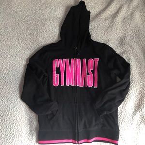 Justice girls 12 zip-up gymnast sweatshirt